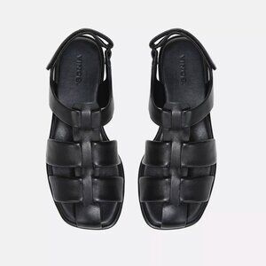 Vince Rava Fisherman Sandal - Black - Size 6